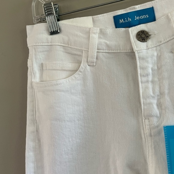 Anthropologie MiH Jeans Womens white Denim‎ Jeans Tomboy Jean Skinny Boyfriend - Picture 7 of 11